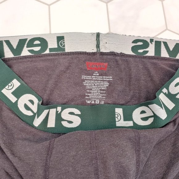 Good Used Condition Men's LEVI'S Cotton Stretch High Comfort Boxer Briefs Grey L - Picture 7 of 9
